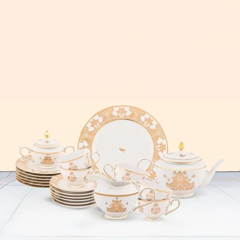 Plume Blush Tea Set - 24 Pieces media 1
