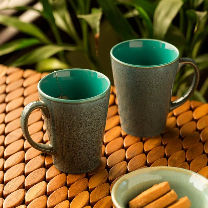 Biana Ceramic Coffee Mug (320 mL Each) - Set of Two media 1