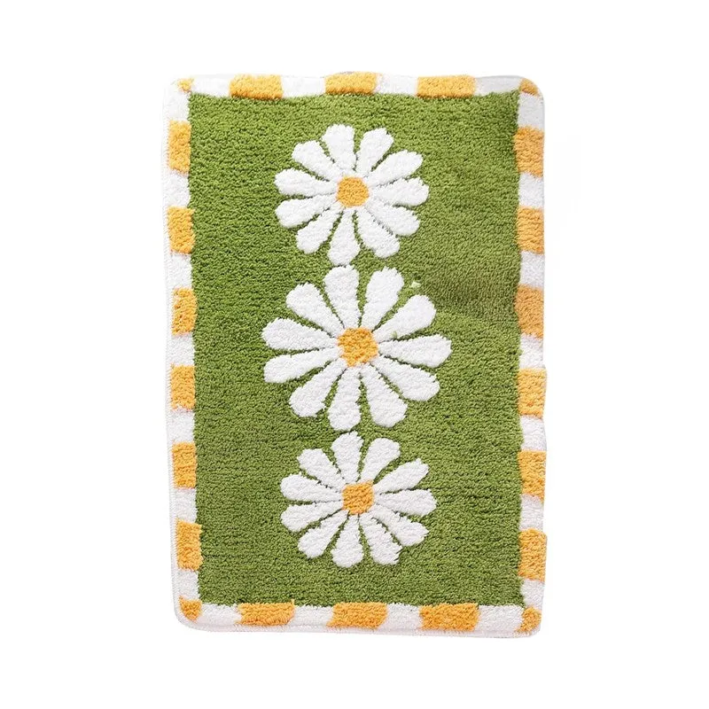 Olive Blossom Meadow Bathmat media 1