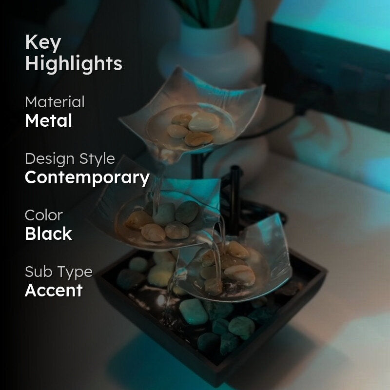 Flow Of Peace Table Top Metal Fountain media 2