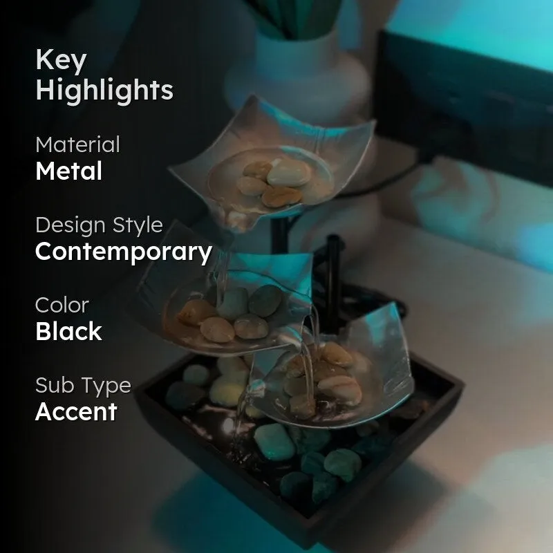 Flow Of Peace Table Top Metal Fountain media 2