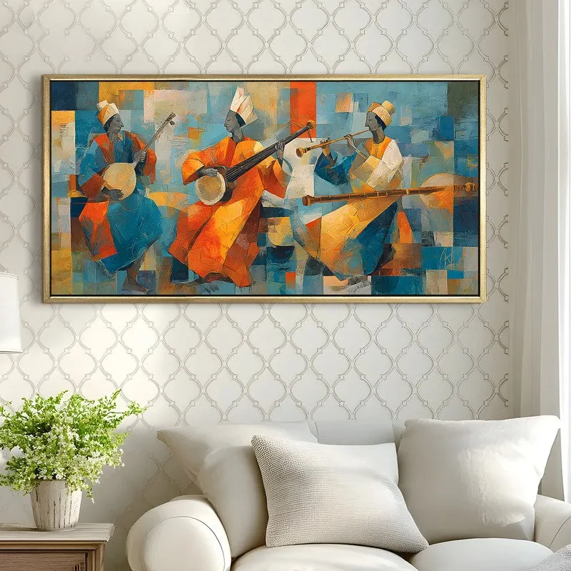 Folk Rhapsody Canvas Wall Painting With Frame media 4