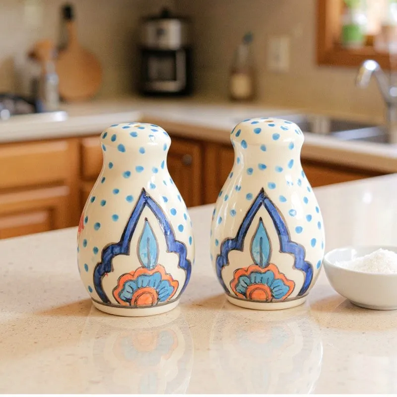 Mehira Blue Ceramic Salt & Pepper Bottles (80 mL Each) - Set Of Two media 6