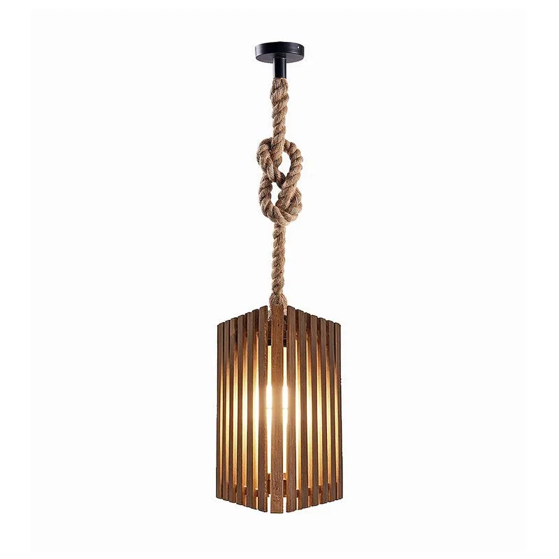 GeoShade Wooden Ceiling Lamp - Brown media 6