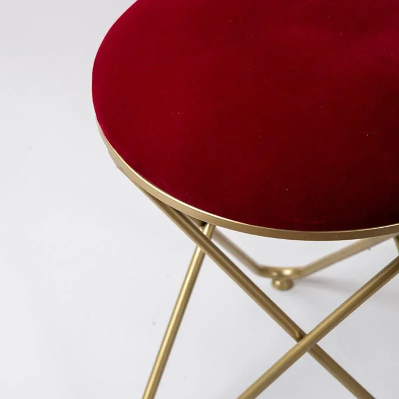 Jada Velvet Stool - Red media 3