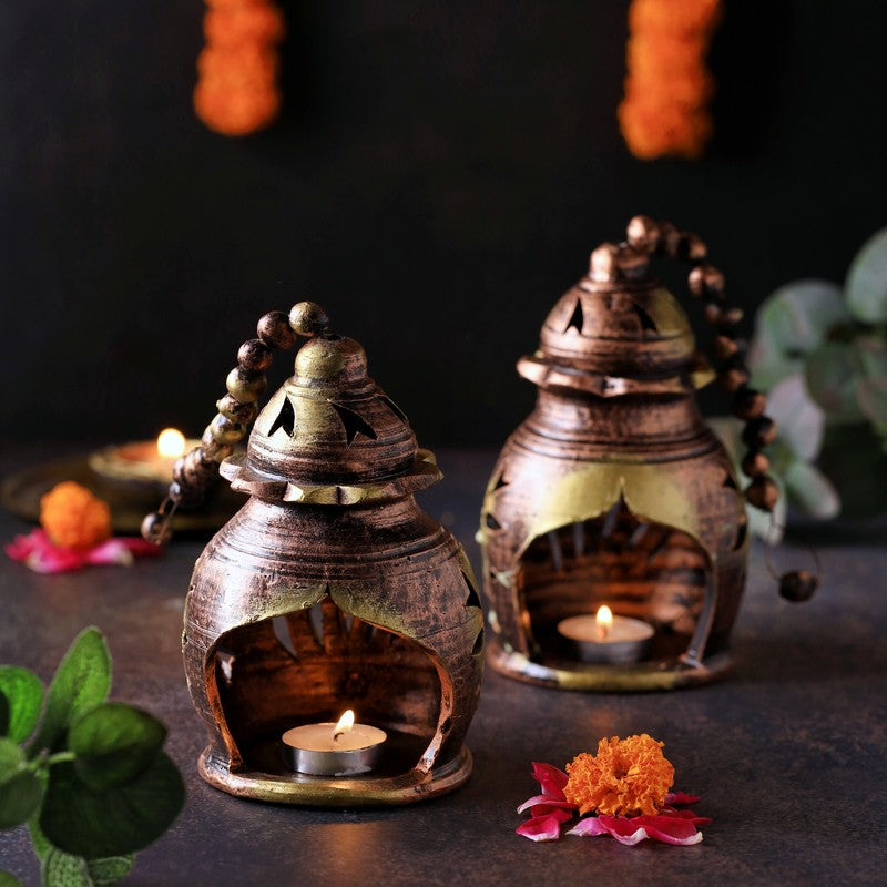 Hanging Nest Tea Light Holder - Set Of Two