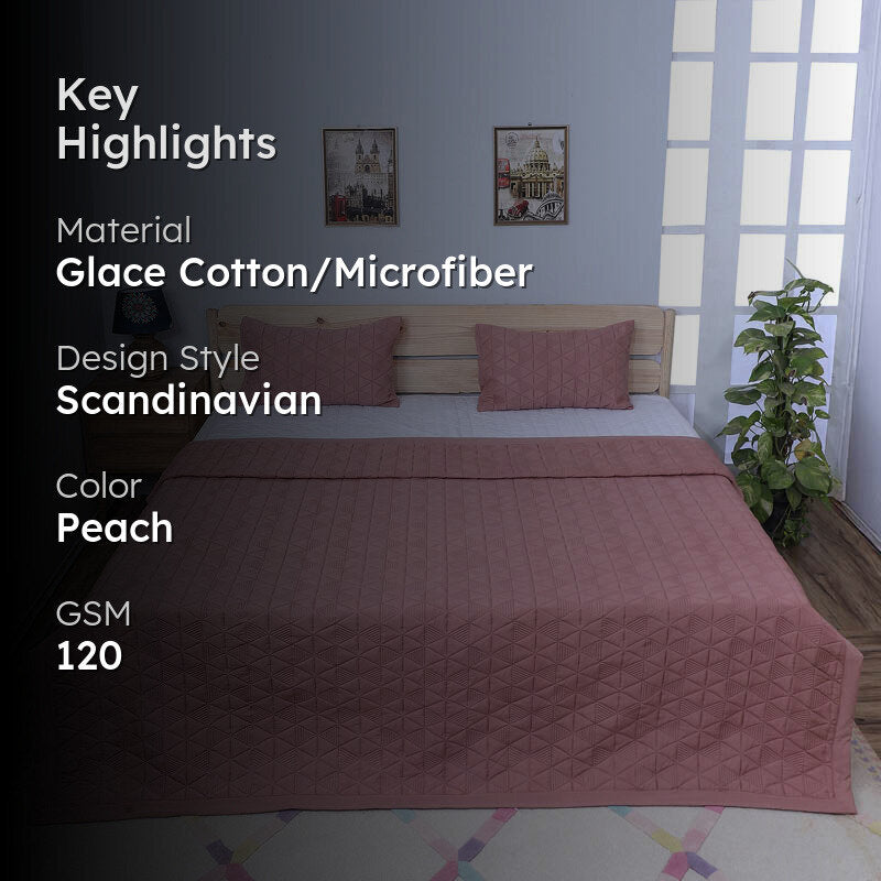 Starsia Microfiber Bedcover - Peach media 2