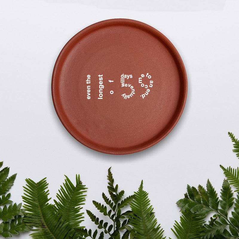 Happy Moment Terracotta Wall Plate