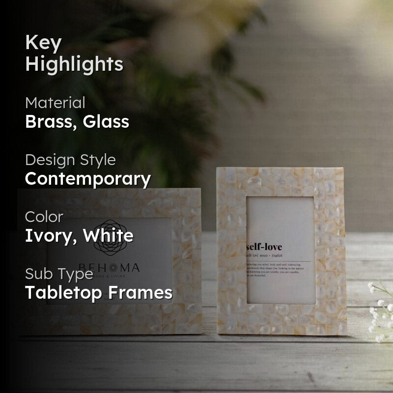 Pearl Perfect Table Photo Frame (White) - Set Of Two media 2