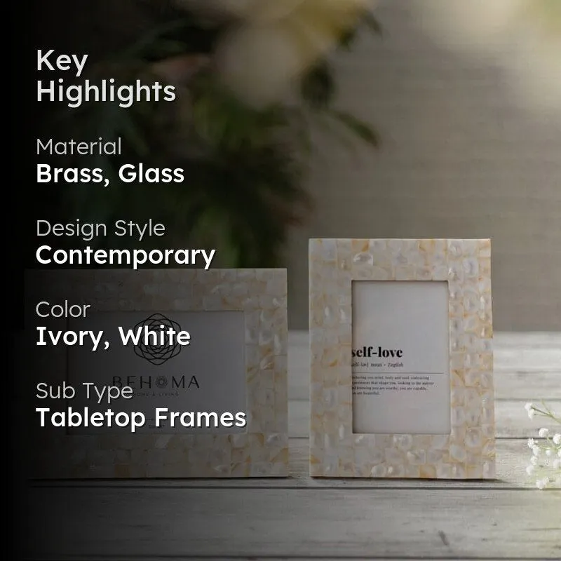 Pearl Perfect Table Photo Frame (White) - Set Of Two media 2