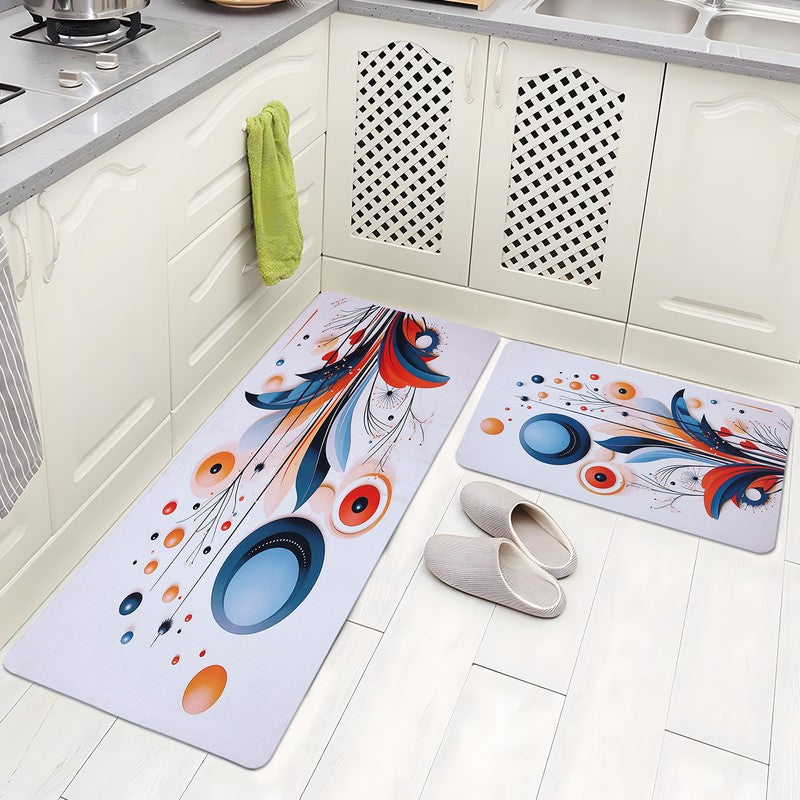 Flowelle Rubber Kitchen Floor Mats - Set of Two