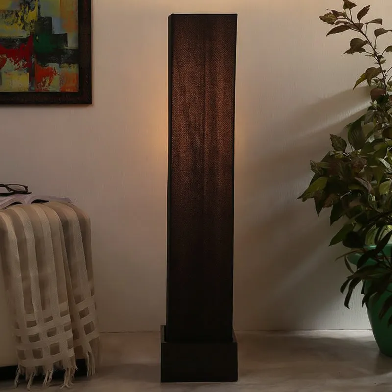 Axiya Wooden Tower Floor Lamp - Black media 1