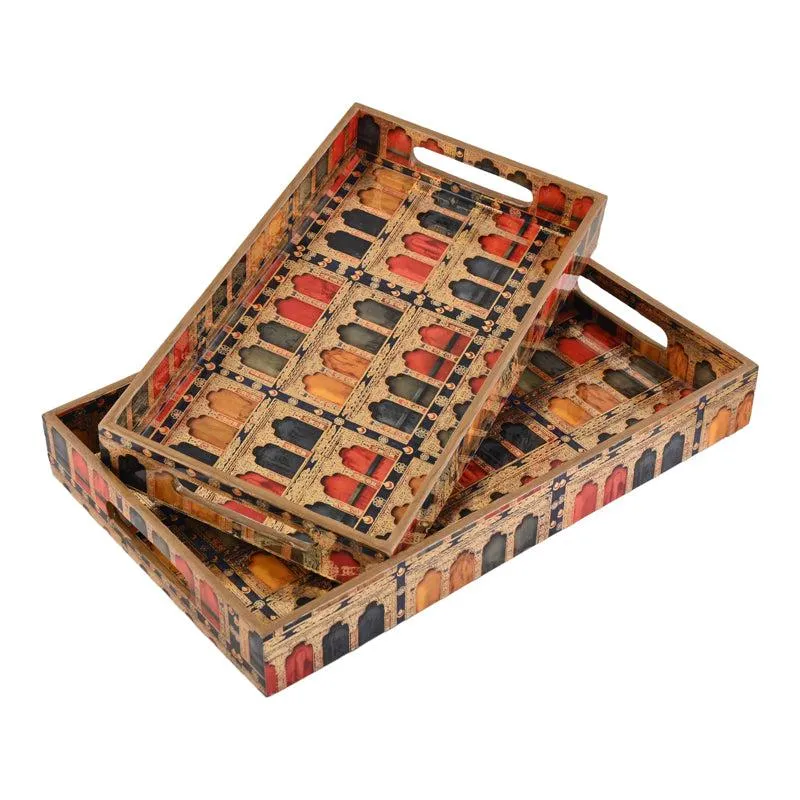 Rasdhara Wood Serving Tray (Large & Medium) - Set Of Two media 6