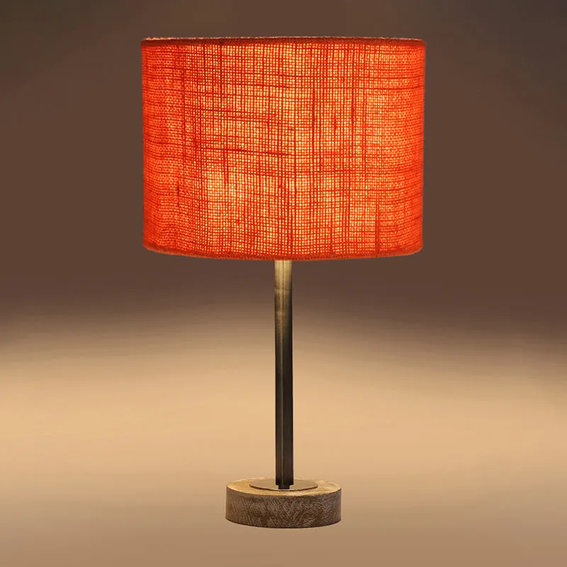 Sienna I Rodin Wooden Table Lamp - Orange,Silver,White media 6