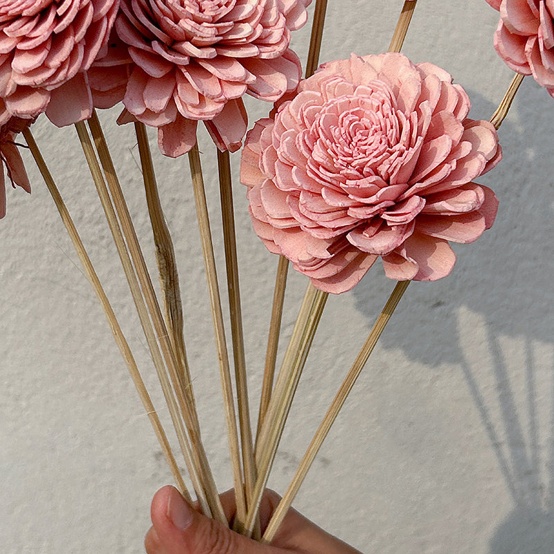 Fleura Solawood Flower Stick (Pink) - Set Of Ten media 5