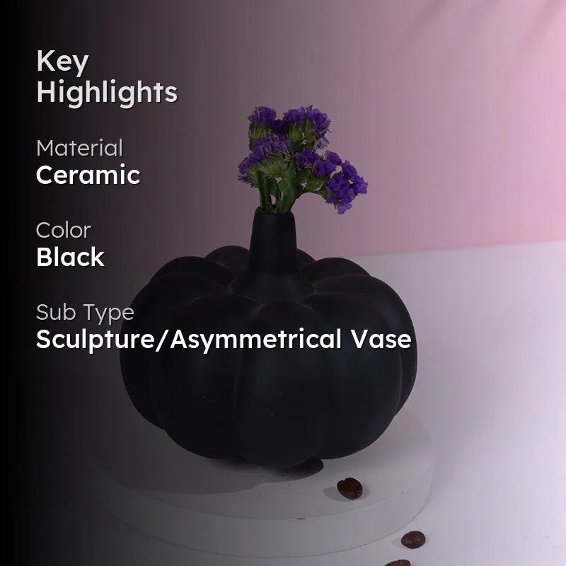 Noir Pumpkin Ceramic Vase media 2