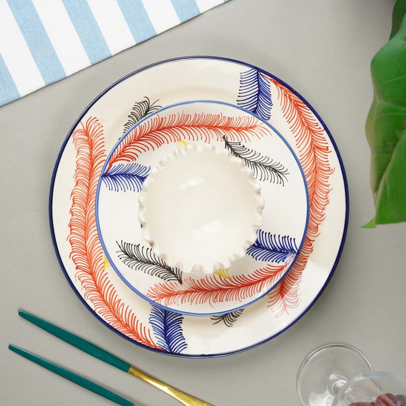 Multicolor Ceramic Dinner Set - 19 Piece Set media 8
