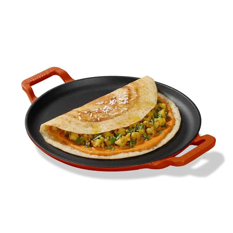 Cumin Co Enamel Cast Iron Dosa Tawa (Rust,Black) - 30 cm media 3