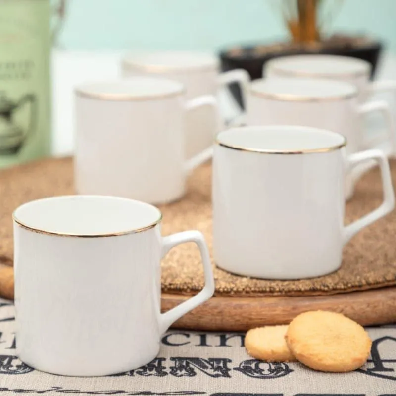 Sonaki Quenna Bone China Tea Cup (240 mL Each) - Set of Six media 3