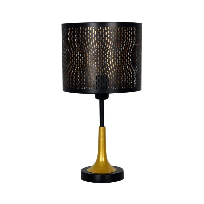 LumiNest Warm Wooden Table Lamp - Black,Gold media 3