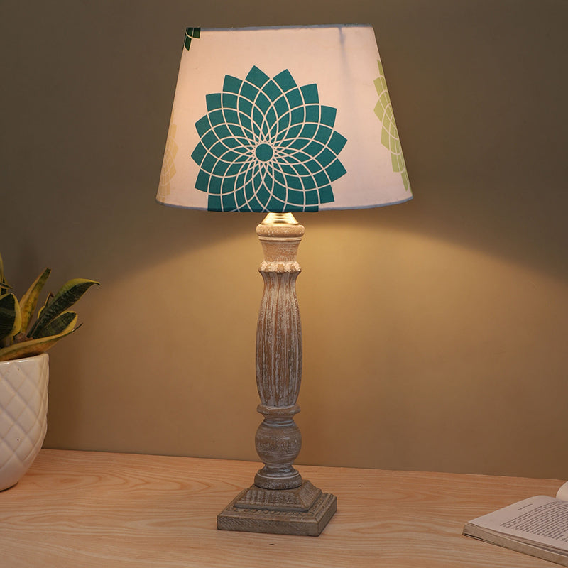 Akari Sif Printed Mango Wood Table Lamp