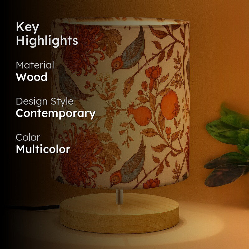 LumiRest Bedside Night Wooden Table Lamp - Multicolor media 2