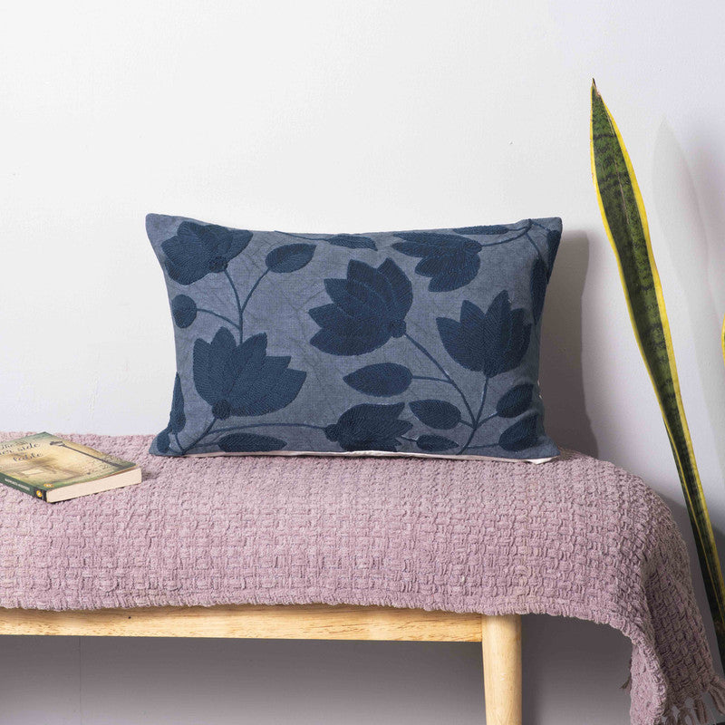 Blue Mist Cotton Cushion Cover media 2