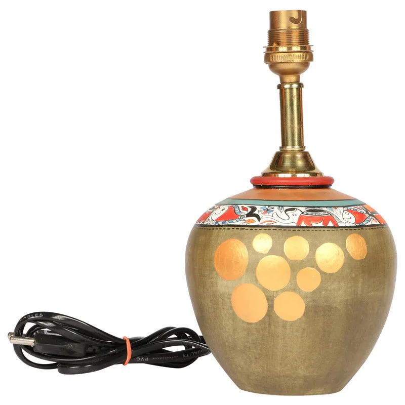 Chaima Handcrafted Terracotta Table Lamp - Multicolor media 4