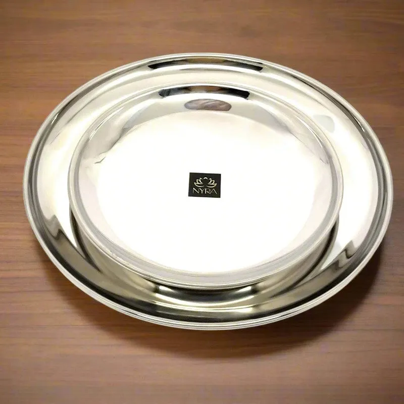 FeastCraft Dining Stainless Steel Dinner Plate - Twelve Piece Set media 4