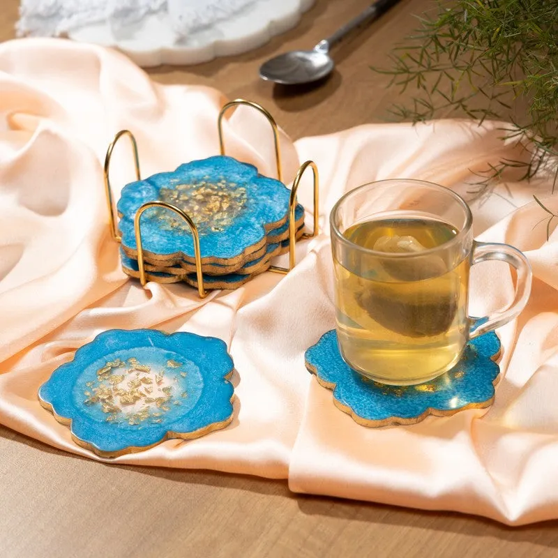 Celeste Crystal Coaster (Blue) - Set Of Four media 1