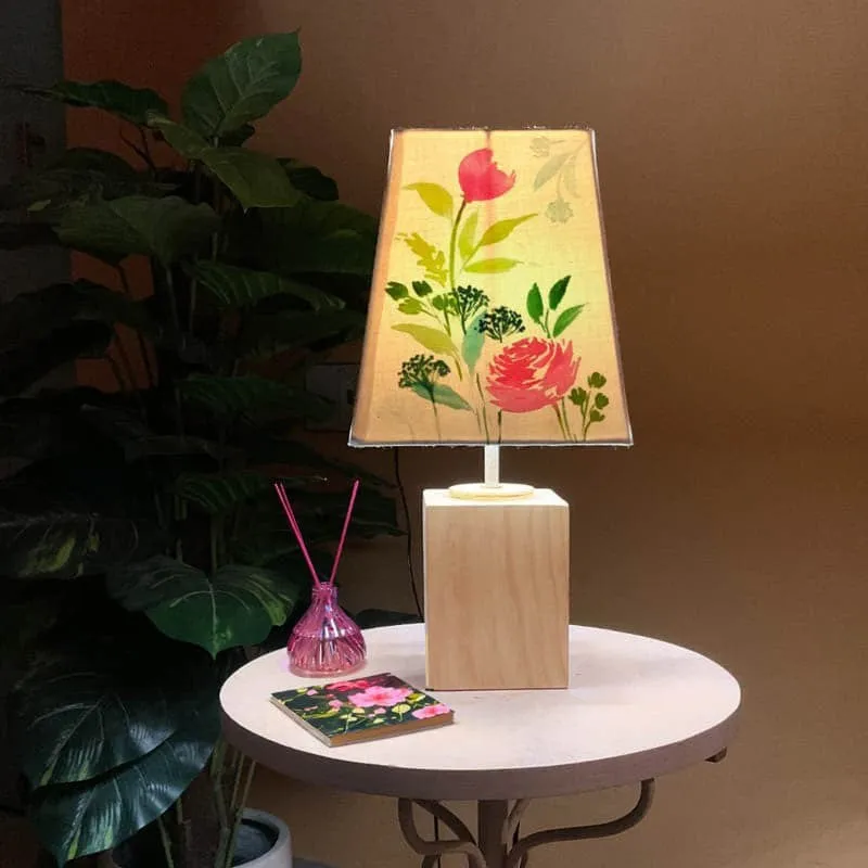 Crusta Flora Handpainted Fabric Table Lamp - Multicolor media 1
