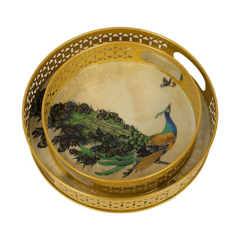 Mayoora Jaali Serving Tray - Set Of Two media 4