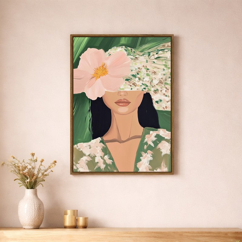 Metro Floral Muse Canvas Wall Art With Frame
