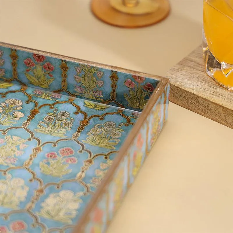 Fleur Jharokha Luxe Serving Tray - Square media 3