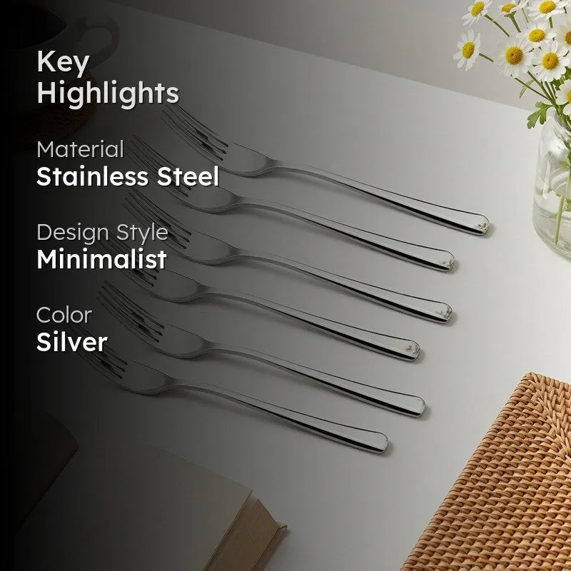 Lucia Stainless Steel Baby Frok Set - Set of Six media 2
