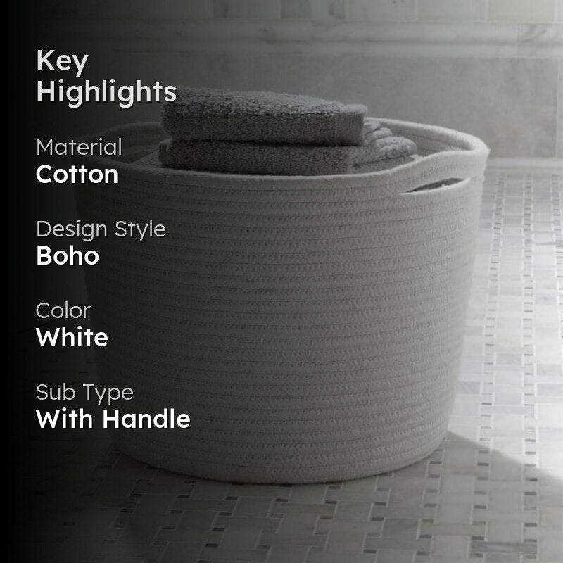 Lyricia Laundry Basket - White media 2