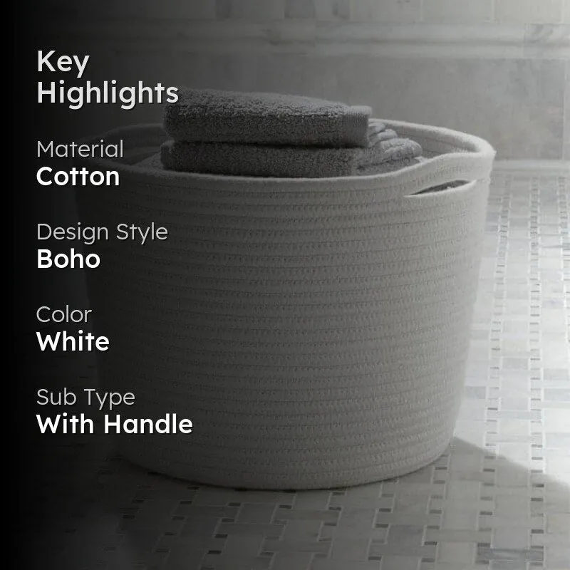 Lyricia Laundry Basket - White media 2