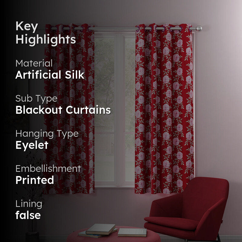 Rose Garden Floral Curtain - Set Of Two media 2