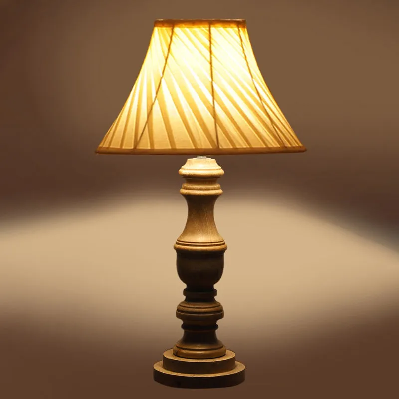 Twistra I Carve Wooden Table Lamp - Ivory,Brown media 5