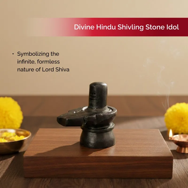 Shivling Divine Ebony Wood Idol media 5