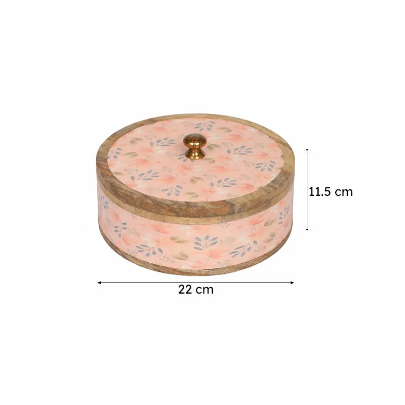 Lawara Floral Wooden Roti Box media 6