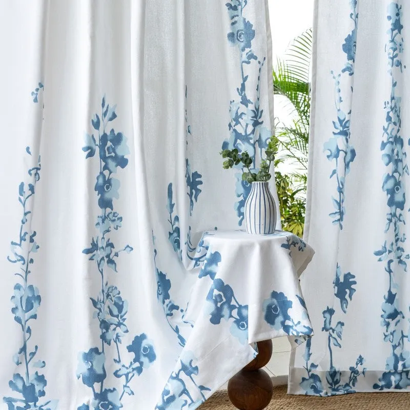 Tranquebar Home Floral Serenade Cotton Curtains - Set Of Two media 1
