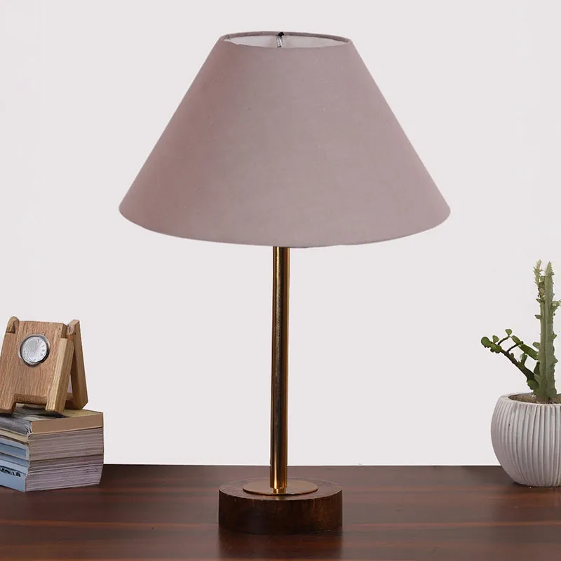 Cotin II Rodin Wooden Table Lamp - Grey,Gold,Brown media 3