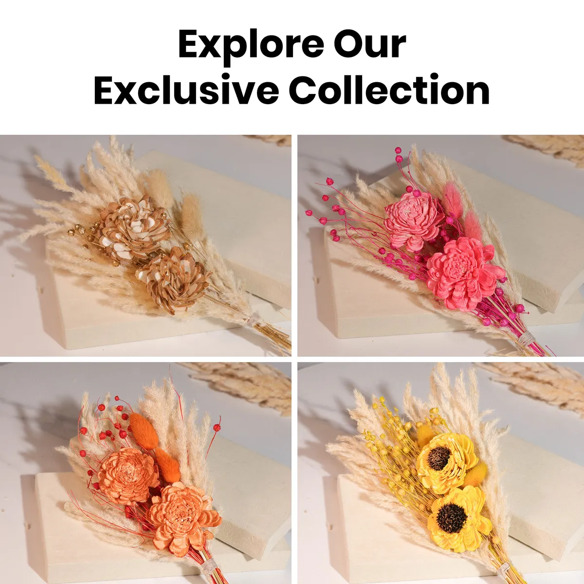 BloomAura Artificial Flowers with Vase - Brown media 7