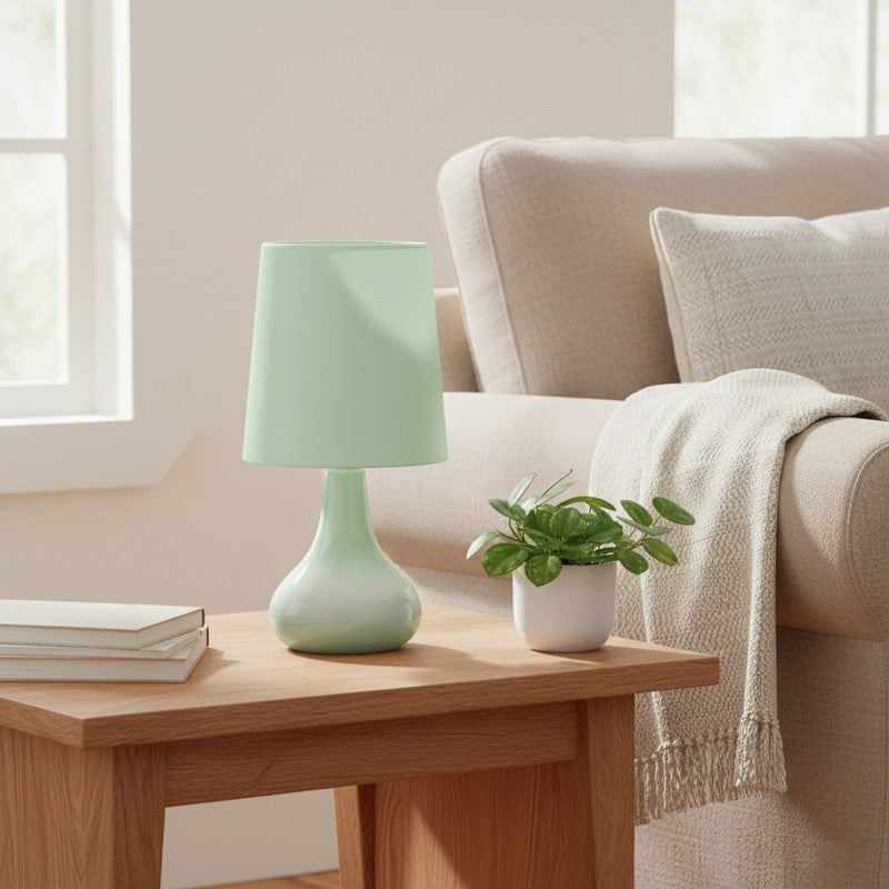 Perses Ceramic Fabric Table Lamp - Green media 2
