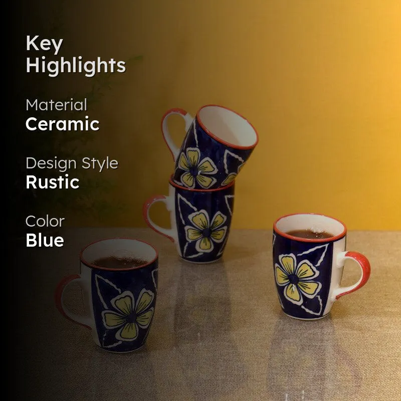 Ruhaani Ceramic Tea Cup (200 mL Each) -  Set of Four media 2