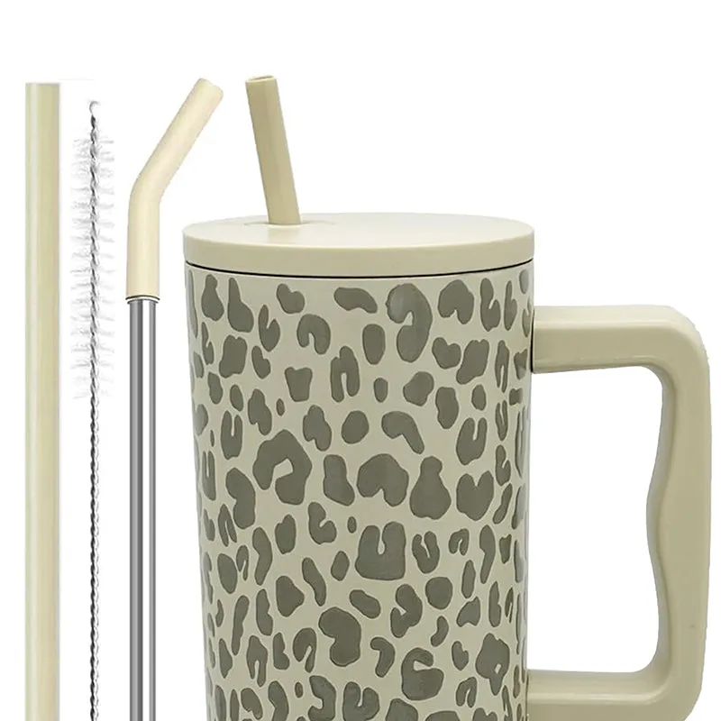 Savanna Splash Stainless Steel Tumbler (1200 ML) - Beige media 4