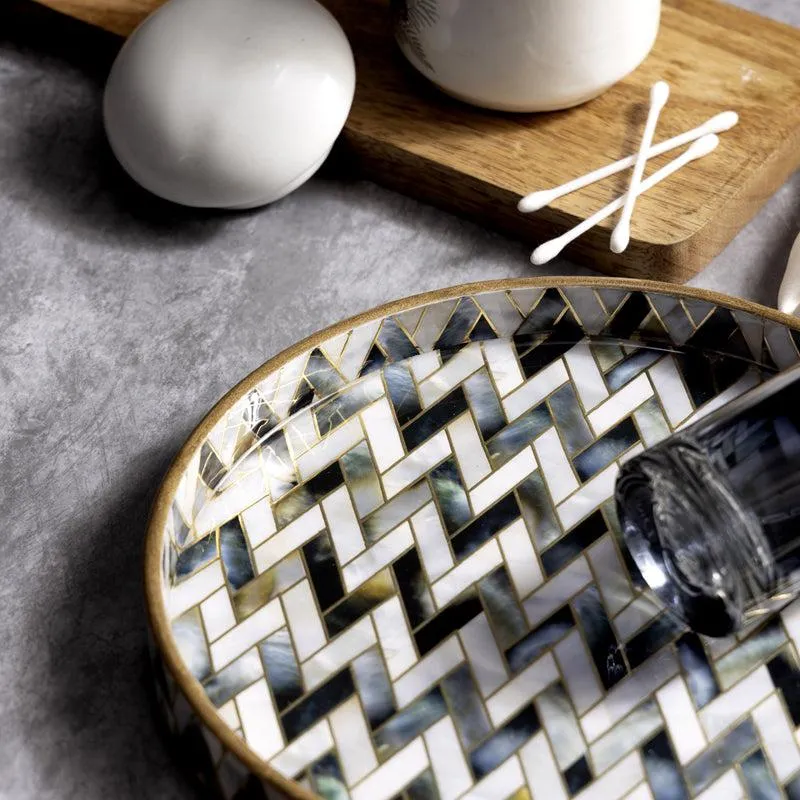 Imara Round Zig Zag Serving Tray - Set Of Two media 3