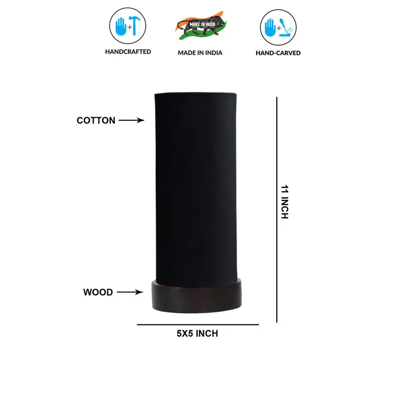 Mirza Tower Wooden Table Lamp - Black media 6