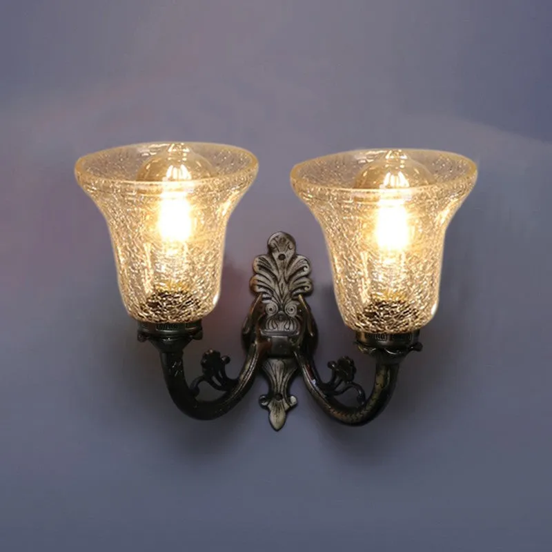 Crystal Flare Antique Base Glass Wall Lamp media 6